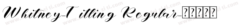 Whitney-Titling Regular字体转换